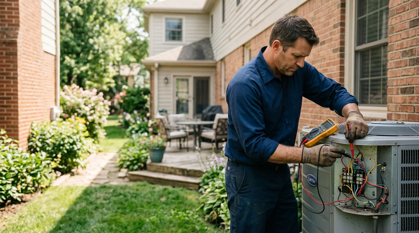 HVAC technician working near Lititz, PA
